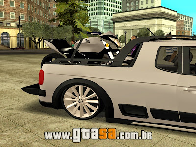 Vw Saveiro G6 Cross + Hornet na Caçamba para GTA San Andreas